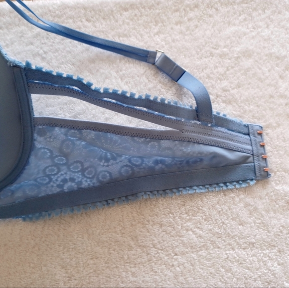 NWT Aerie Sky Blue Lace Balcinette Bra, Size 40DD - Picture 14 of 16